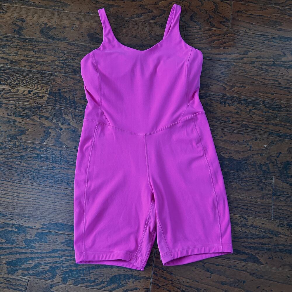 Lululemon Align Sleeveless One Piece romper 8" in Sonic Pink Size 12